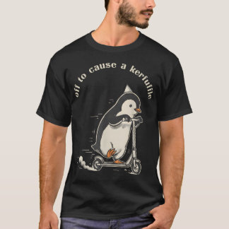 Los geht's, um mit lustigem Pinguin-Reiten ein Dur T-Shirt