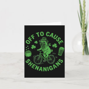 Los geht's, um Schabernack pug-meme St. Patricks D Karte