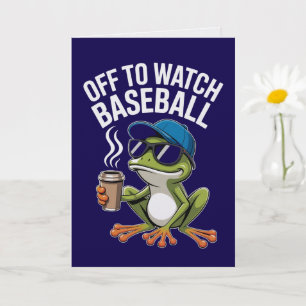Los geht's zum Baseball Sportlicher Frosch Karte