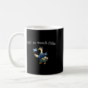 Los geht's zum Fußballgucken schottische Gans Kaffeetasse