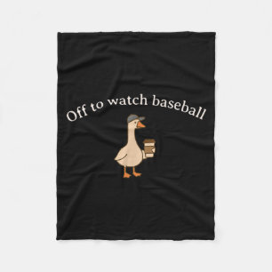 Los geht's zum lustigen Baseball-Meme Gans glückli Fleecedecke