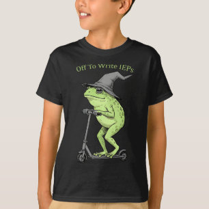 Los geht's zum Schreiben von IEPs Lustiger Frosch- T-Shirt