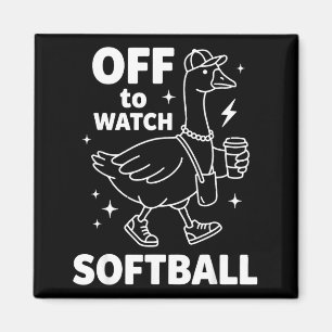 Los geht's zum Softball-Gucken lustiges Softball-G Magnet