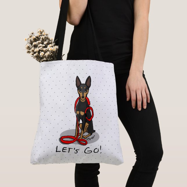 Los geht's! Zwergpinscher (schwarz tan 1) (Von Nahem)
