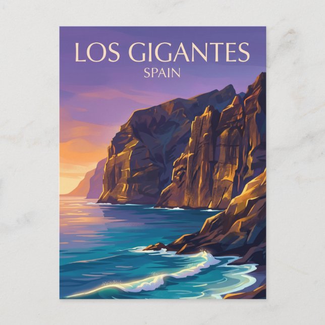 Los Gigantes Klippen Spanien Postkarte (Vorderseite)