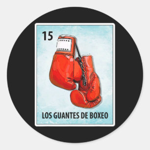 Los Guantes De Boxeo Mexikanische Boxhandkarten Runder Aufkleber