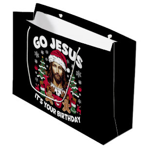 Los Jesus, es ist dein Geburtstag hässlicher Weihn Große Geschenktüte