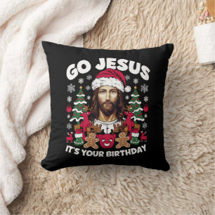Los Jesus, es ist dein Geburtstag hässlicher Weihn Kissen