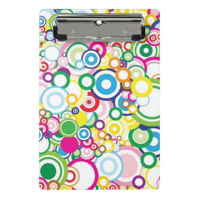 Los klare Kreise Mini Klemmbrett (Vorderseite)