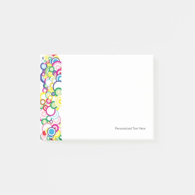 Los klare Kreise Post-it Klebezettel (Vorderseite)