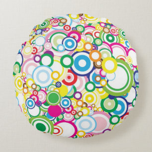 Los klare Kreise Rundes Kissen