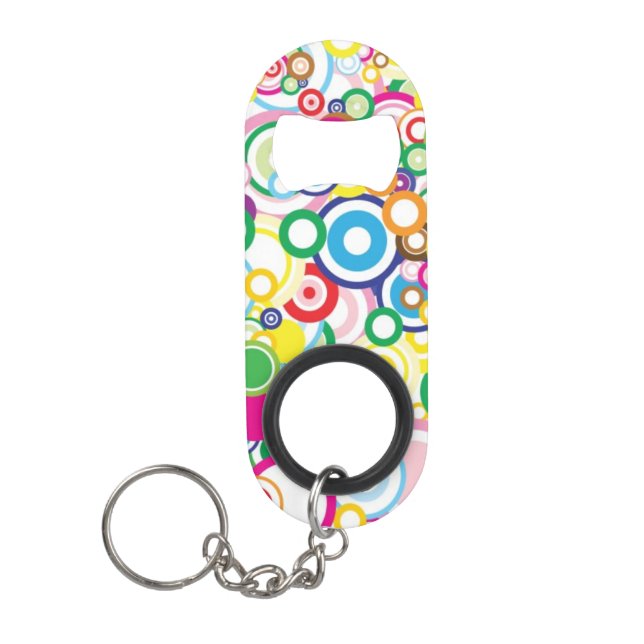 Los klare Kreise Schlüsselanhängerflaschenöffner (Vorderseite)