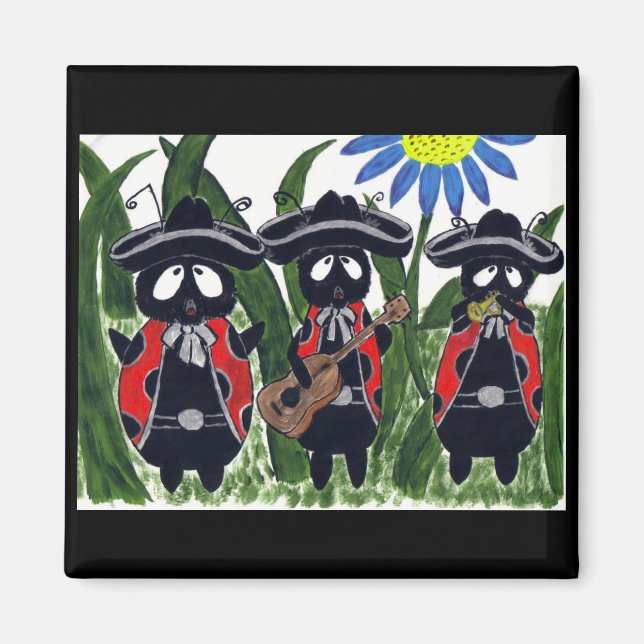 Los Ladybugs Mariachi Band Magnet (Vorne)
