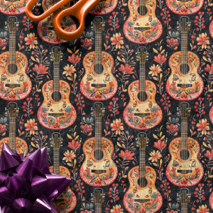 Los Muertos Floraler Tag der Toten Geschenkpapier Set