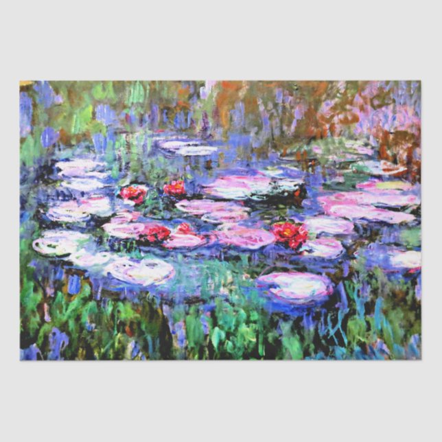 Los Nenufares (Seerosen) von Claude Monet, Seidenpapier (Vorderseite)