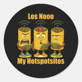 Los No My Hotspotsitos Italian Brainrot Burrito Runder Aufkleber