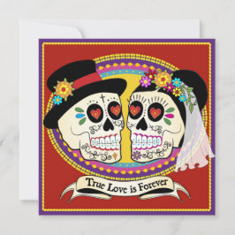 Los Novios Square Wedding Invitation (Englisch) Einladung