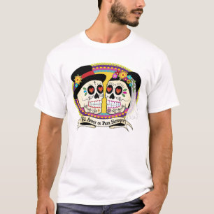 Los Novios Sugar Skull Mens Shirt (Spanisch)