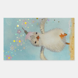 Los! Rechteckiger Aufkleber