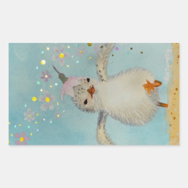 Los! Rechteckiger Aufkleber (Vorderseite)