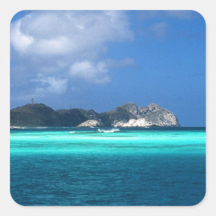 Los Roques-Inseln, Venezuela Quadratischer Aufkleber