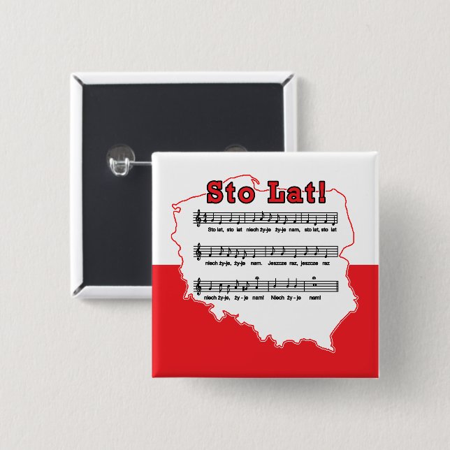 Los! Song Polnischer Karte Button (Vorne & Hinten)