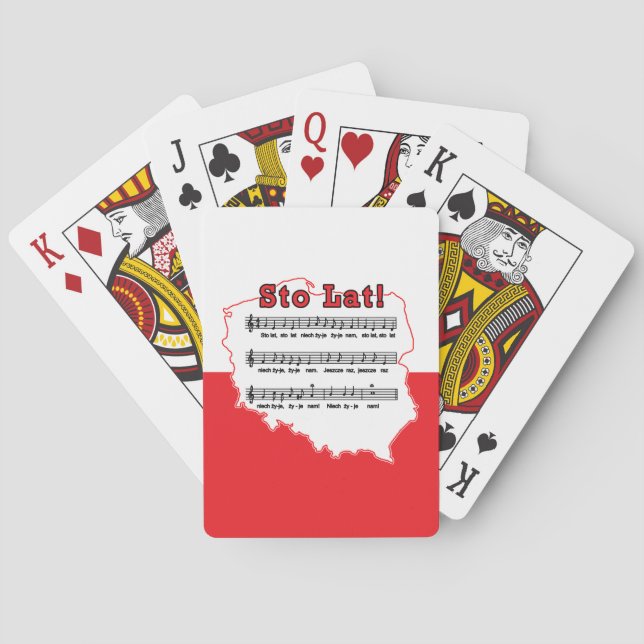 Los! Song Polnischer Karte Spielkarten (Rückseite)