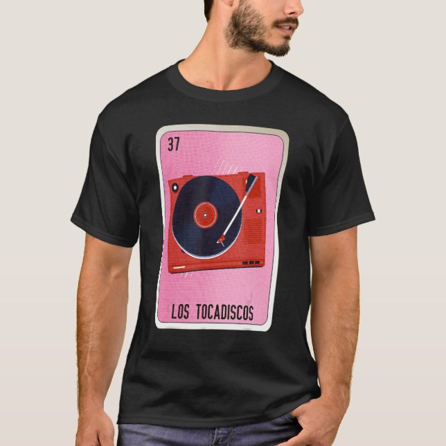 Los Tocadiscos Mexican Slang Lottery Bingo Cards T-Shirt (Vorderseite)