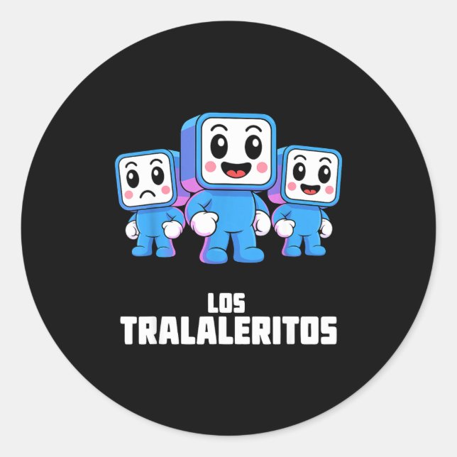 Los Tralaleritos - Funny Italian Brainrot Cringe K Runder Aufkleber (Vorderseite)