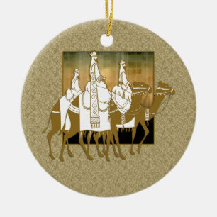 Los Tres Reyes Magos - Weihnachtsverzierung Keramik Ornament
