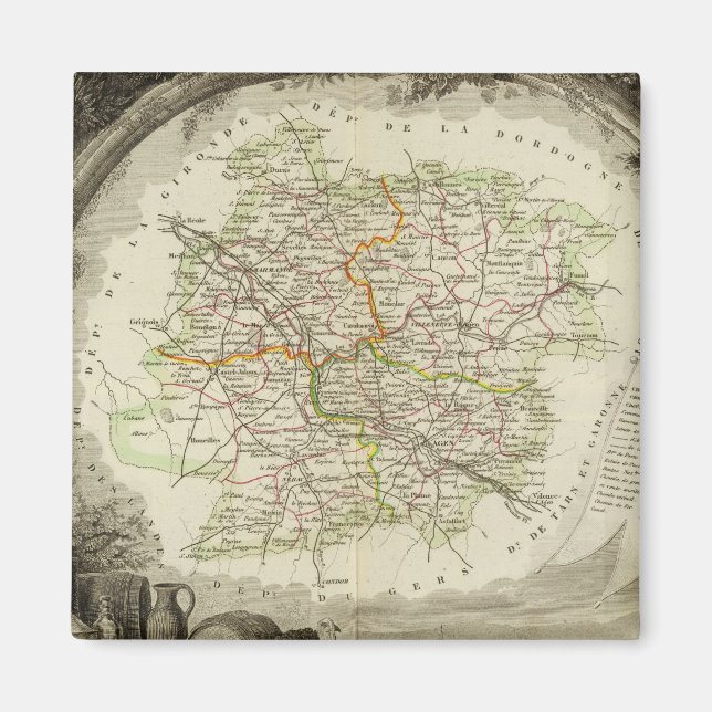 Los und Garonne Magnet (Vorne)