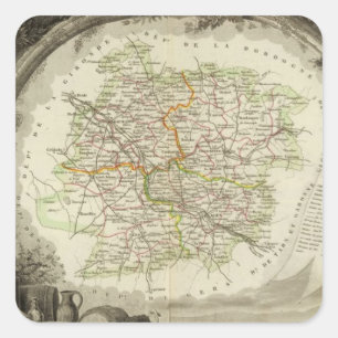 Los und Garonne Quadratischer Aufkleber