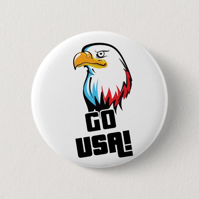 Los USA, amerikanischer Adler! Button (Vorderseite)