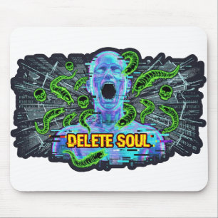 Lösche Seele – Cyberpunk-Glitch-Horror Mousepad