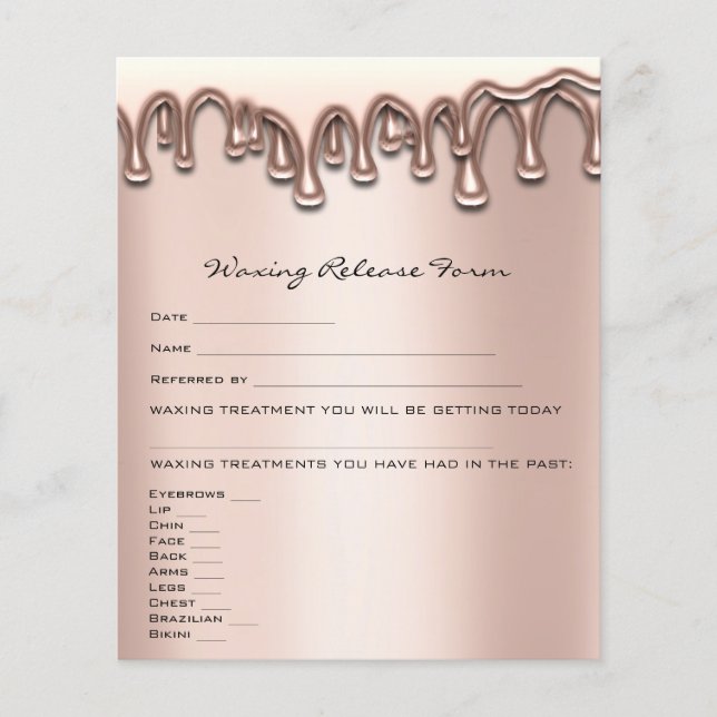 Löschen der Depilations-Haftung Freistellungsformu Flyer (Vorne)