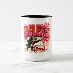 Löschen Oops Lustiges Tech-T-Shirt für Programmier Zweifarbige Tasse