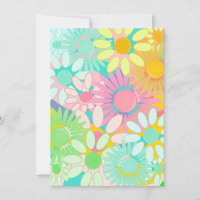 Löschen Retro angesagte Siebzigerjahre Einladung (Vorderseite)