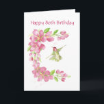 Löschen Sie 80. Geburtstags-Kirschblüte u. Karte<br><div class="desc">Leere Geburtstags-Kirschblüte u. -kolibri</div>