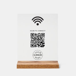 Löschen Sie das Acrylzeichen mit Scan, um WiFi-Inf Acrylschild