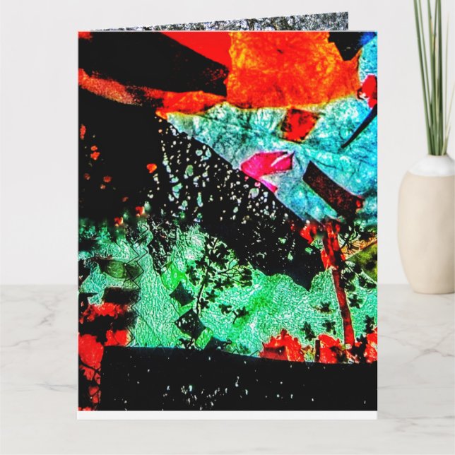 Löschen Sie die Grußkarte, trockene Blume abstrakt Karte (Vorderseite)