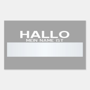 Löschen Sie hallo meinen Namen ist… kundengerecht Rechteckiger Aufkleber