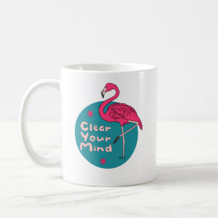 Löschen Sie Ihren Geist Kawaii Schöne Pink Flaming Kaffeetasse