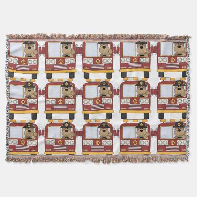 Löschfahrzeug-Bär Decke (Vorderseite)