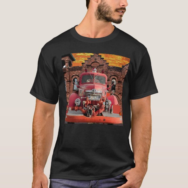 Löschfahrzeug-Entwurf des International-1947 T-Shirt (Vorderseite)