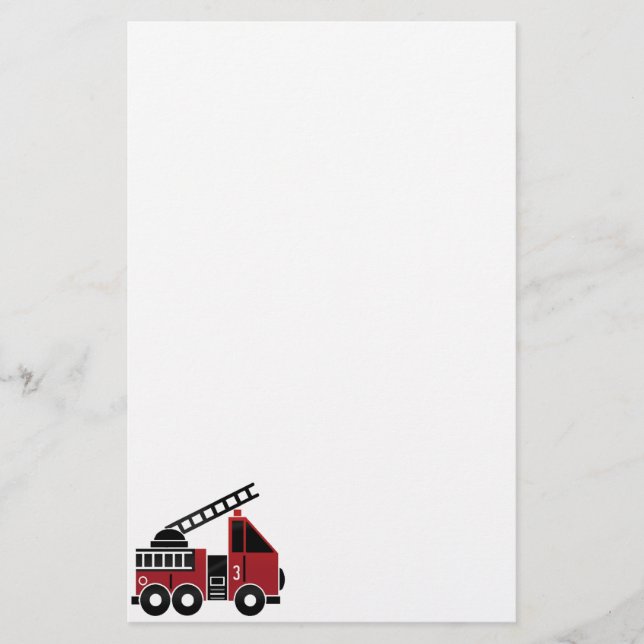 Löschfahrzeugbriefpapier Briefpapier (Vorderseite)