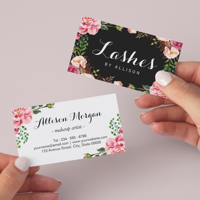 Löscht Skript von Makeup Artist Blush Floral Wrap Visitenkarte (Von Creator hochgeladen)