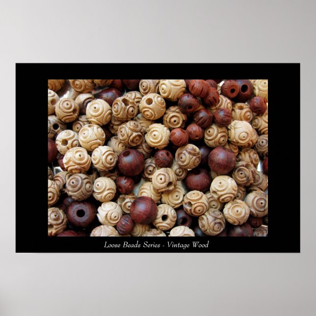 Lose Beads Serie - Vintages Holz Poster (Vorne)