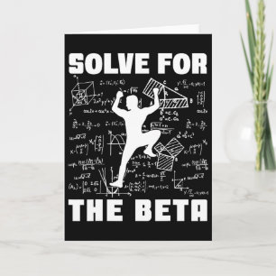 Löse das Beta lustige Bouldering Kletterproblem Karte