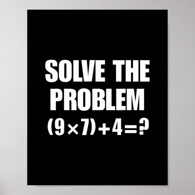 Löse das Problem 67 Meme Six Seven Elementary Mat Poster (Vorne)