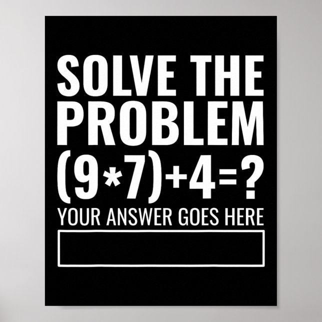 Löse das Problem 67 Sechs Sieben Lustiger Matheleh Poster (Vorne)
